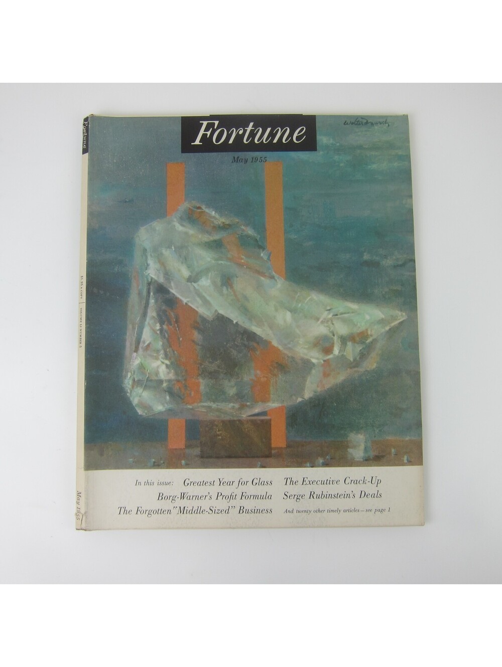 Vintage FORTUNE Magazine May 1955 Borg-Warner, Serge Rubinstein, Classic Car Ads